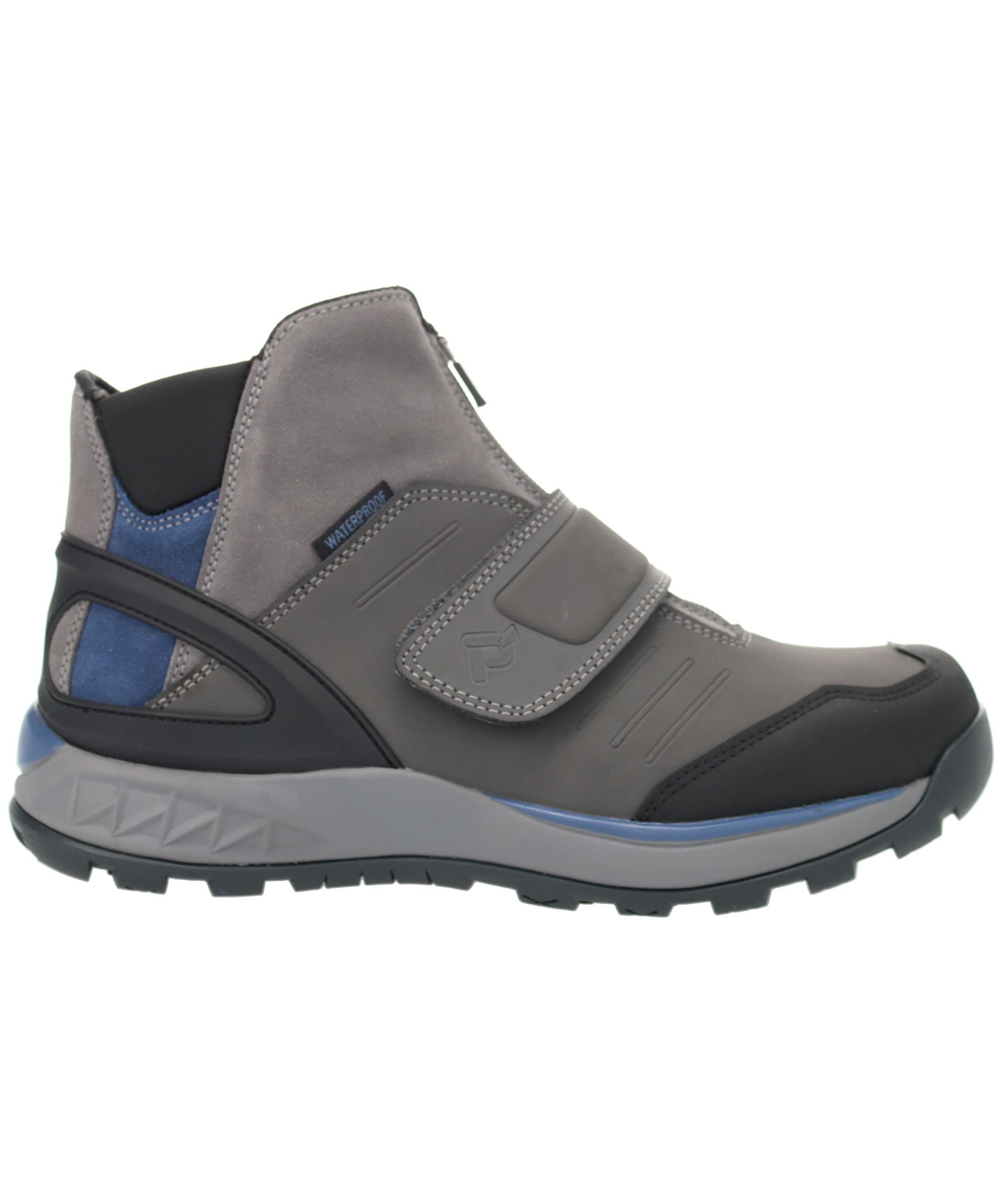 Bottes de randonnée de suède et de cuir nubuck d'hiver hautes étanches à l'eau avec fermeture à glissière YKK pour hommes, Valais, Propet Footwear