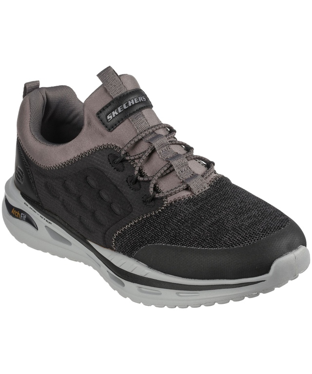 Skechers Men's Arch Fit Orcen Relaxed Fit Bungee Lace Style Slip On Shoes