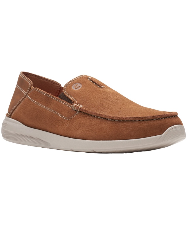 Chaussures en cuir à enfiler avec semelle Ortholite pour hommes, Gorwin Step, Clarks
