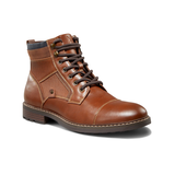 Denver Hayes Men's Mid Cut Lace-Up Casual Boots - Brown Front_Three_Fourths_Angled_Right