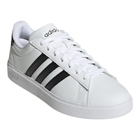 adidas Men's Grand Court 2.0 Cloudfoam Comfort Sneaker Front_Three_Fourths_Angled_Right