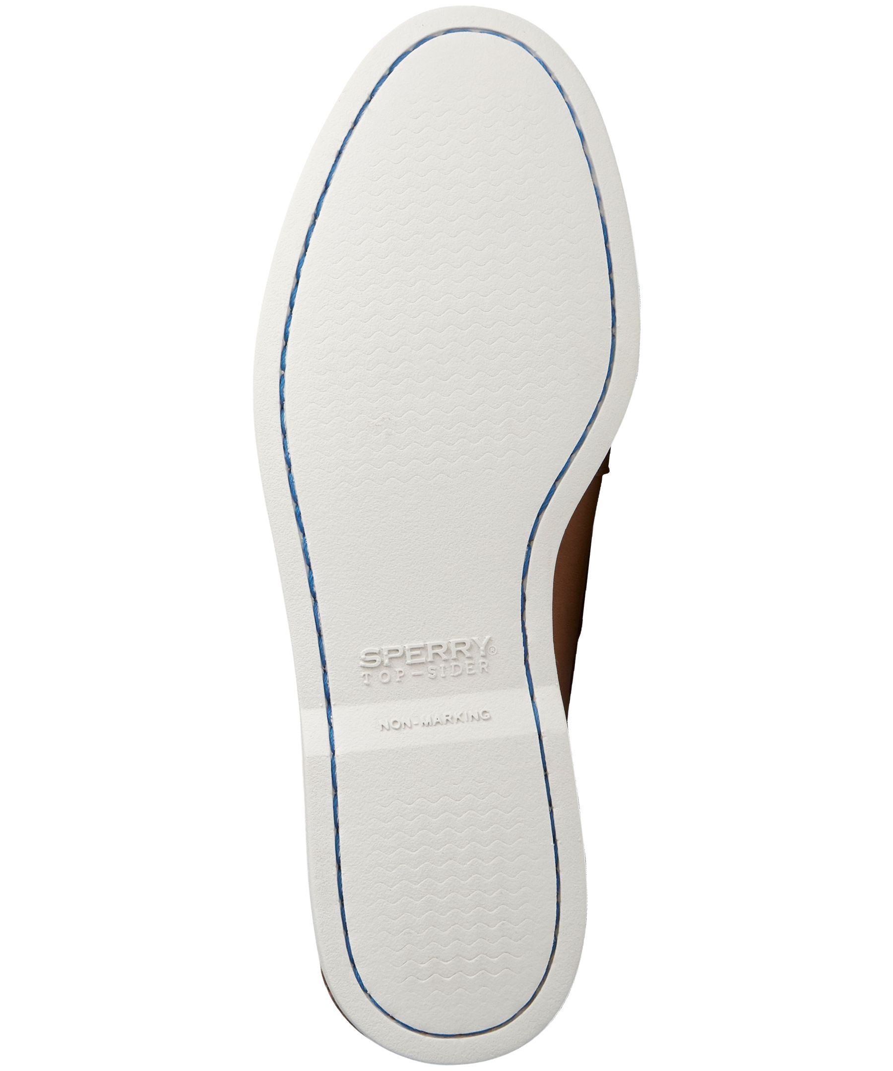 Mocassins bateau PLUSHWAVE en cuir à deux œillets pour hommes, havane