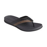 Sperry Men's Plushwave Leather Thong Sandals Front_Three_Fourths_Angled_Right