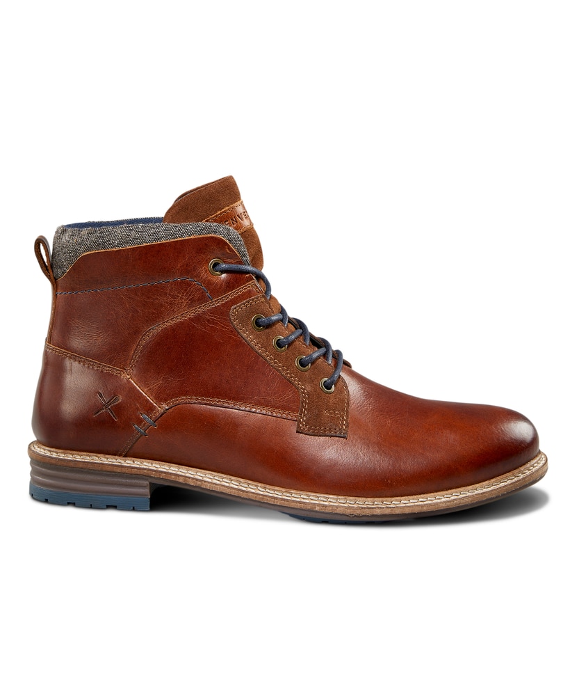 Denver Hayes Men's Brampton Leather Laceup Boots Cognac Marks