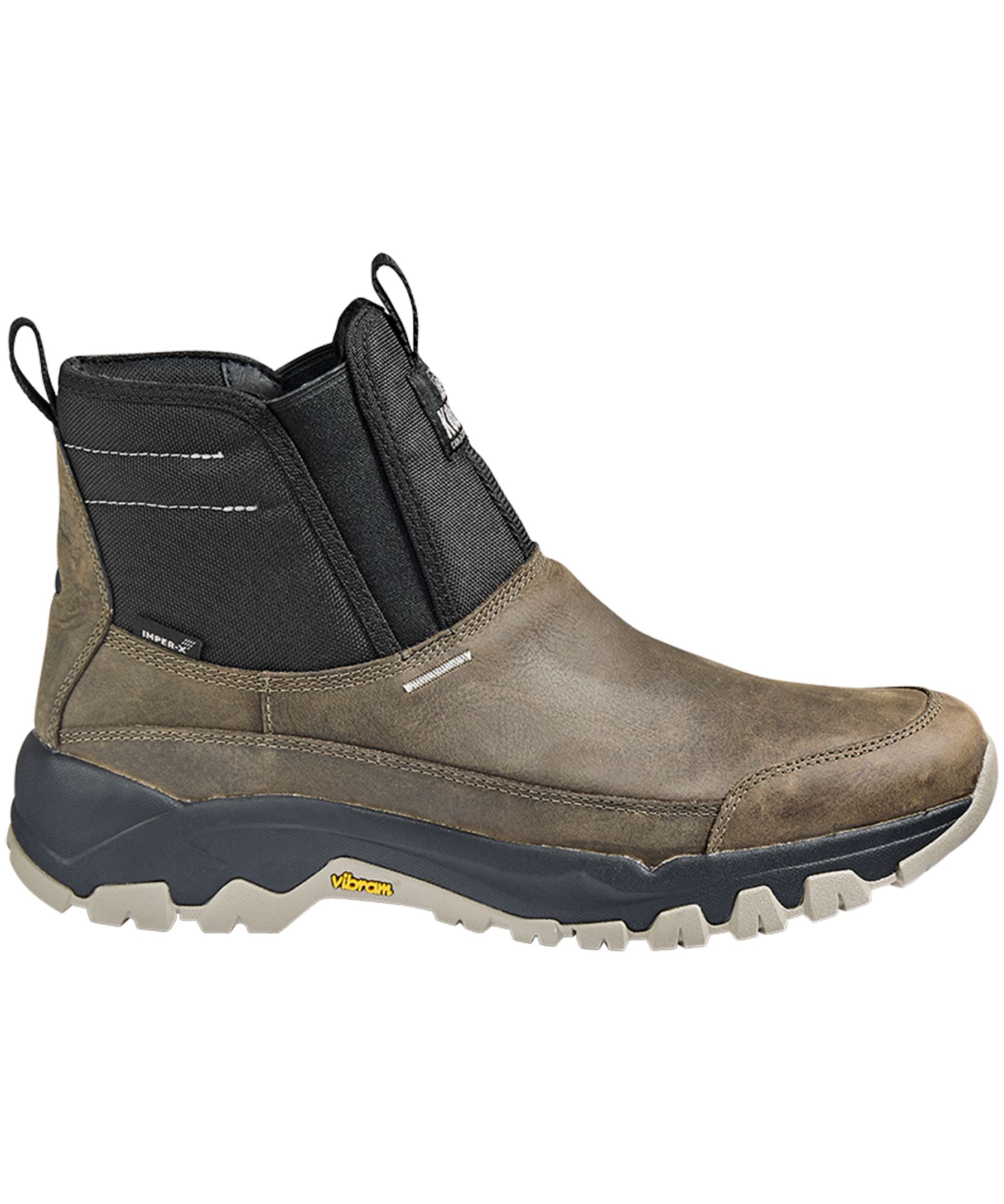 Bottines cambrées en cuir imperméable pour hommes, Tarbot, fossile