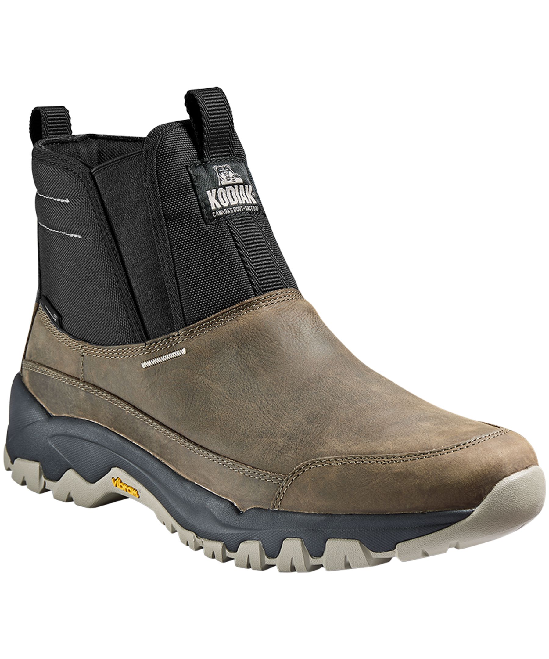 Bottines cambrées en cuir imperméable pour hommes, Tarbot, fossile