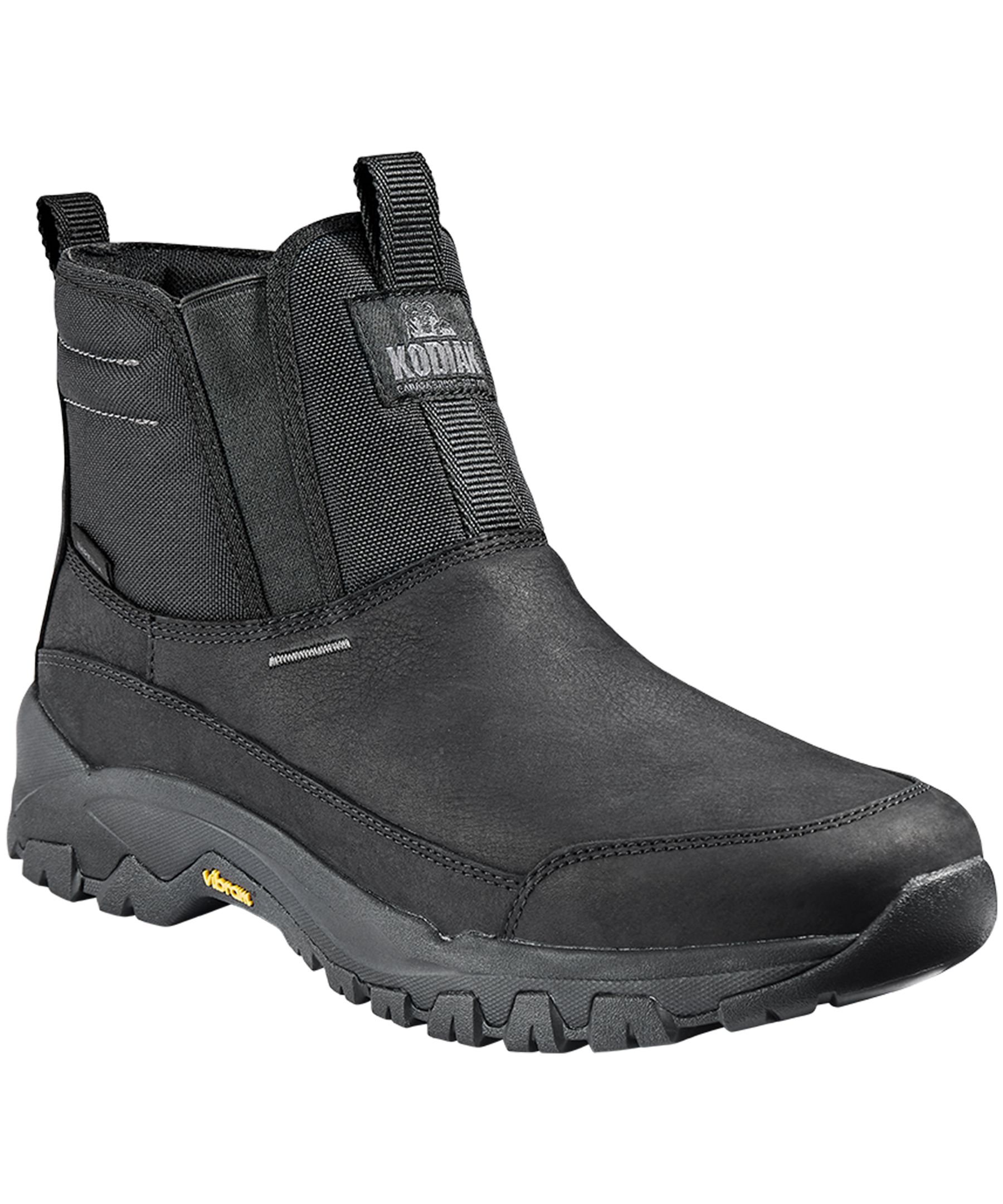 Bottines cambrées en cuir imperméable pour hommes, Tarbot, noir