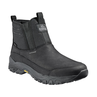 Bottines cambrées en cuir imperméable pour hommes, Tarbot, noir Front_Three_Fourths_Angled_Right