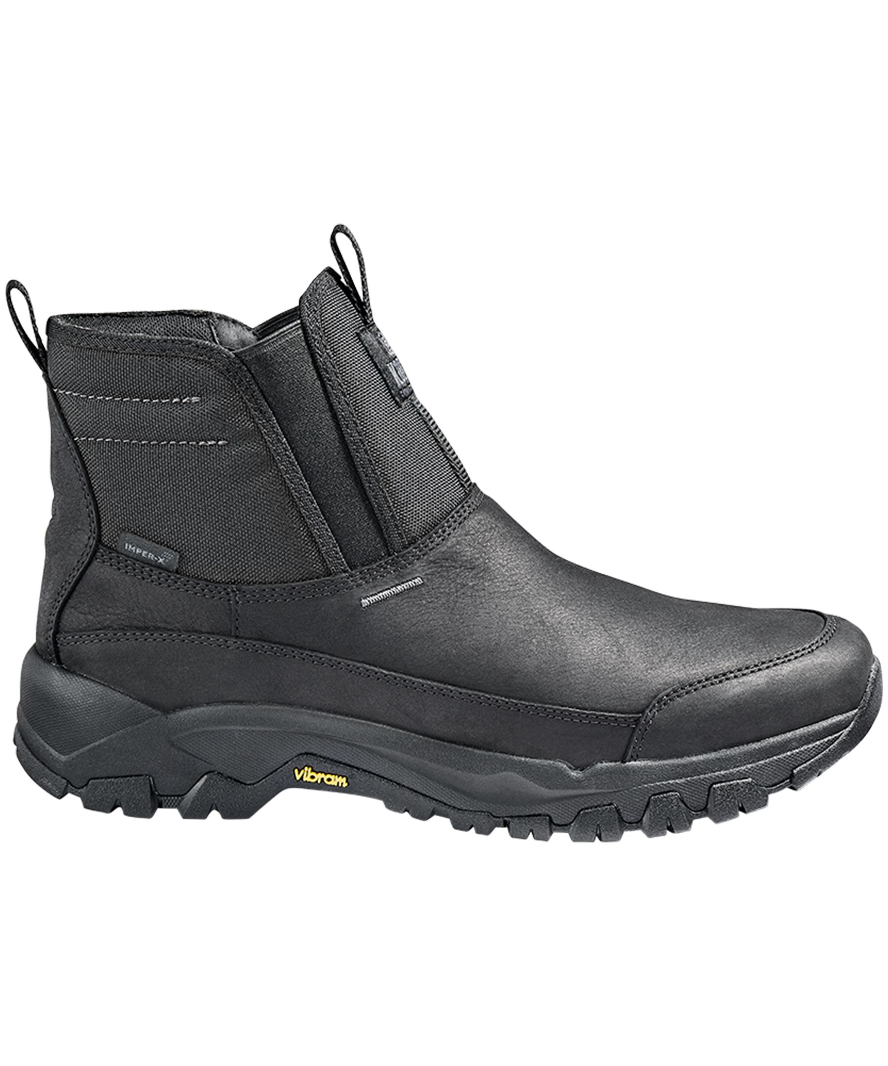 Bottines cambrées en cuir imperméable pour hommes, Tarbot, noir