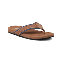 Denver Hayes Men's Hurron Thong Style Flip-Flops Front_Three_Fourths_Angled_Right