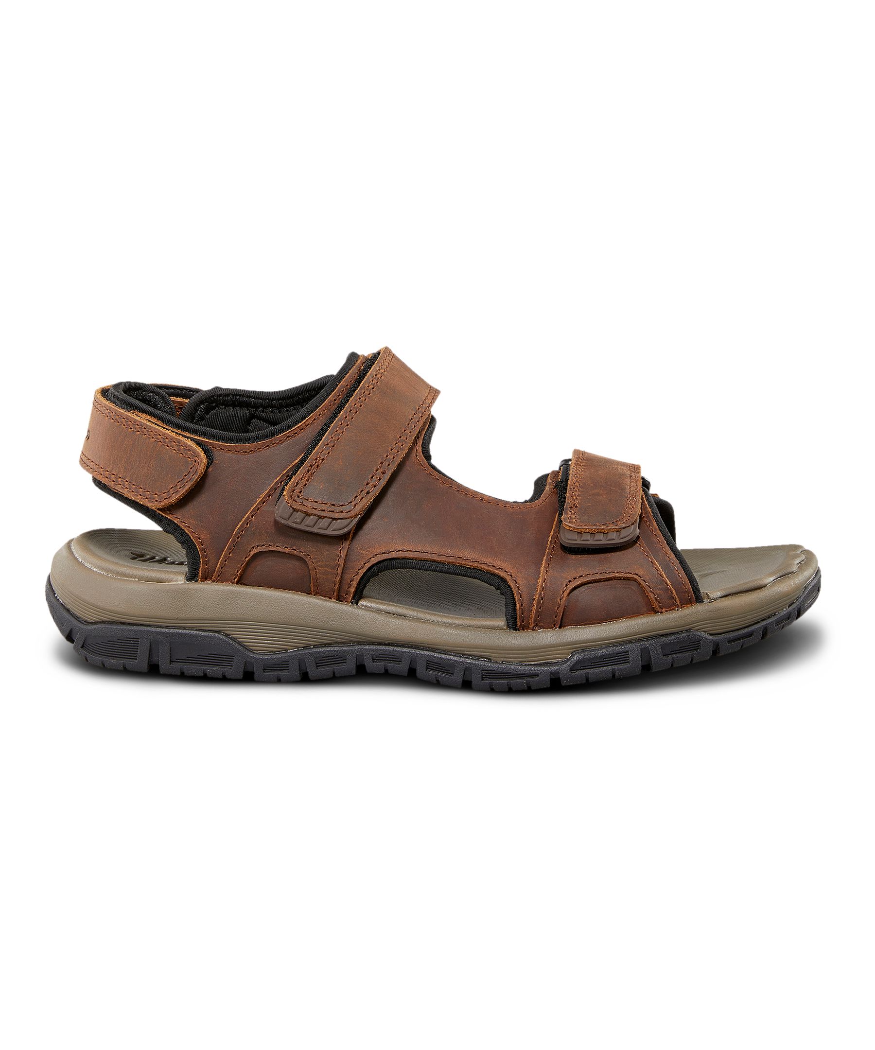 Men's Sacramento Nestfit Freshtech 3-Strap Sandals - Dark Brown