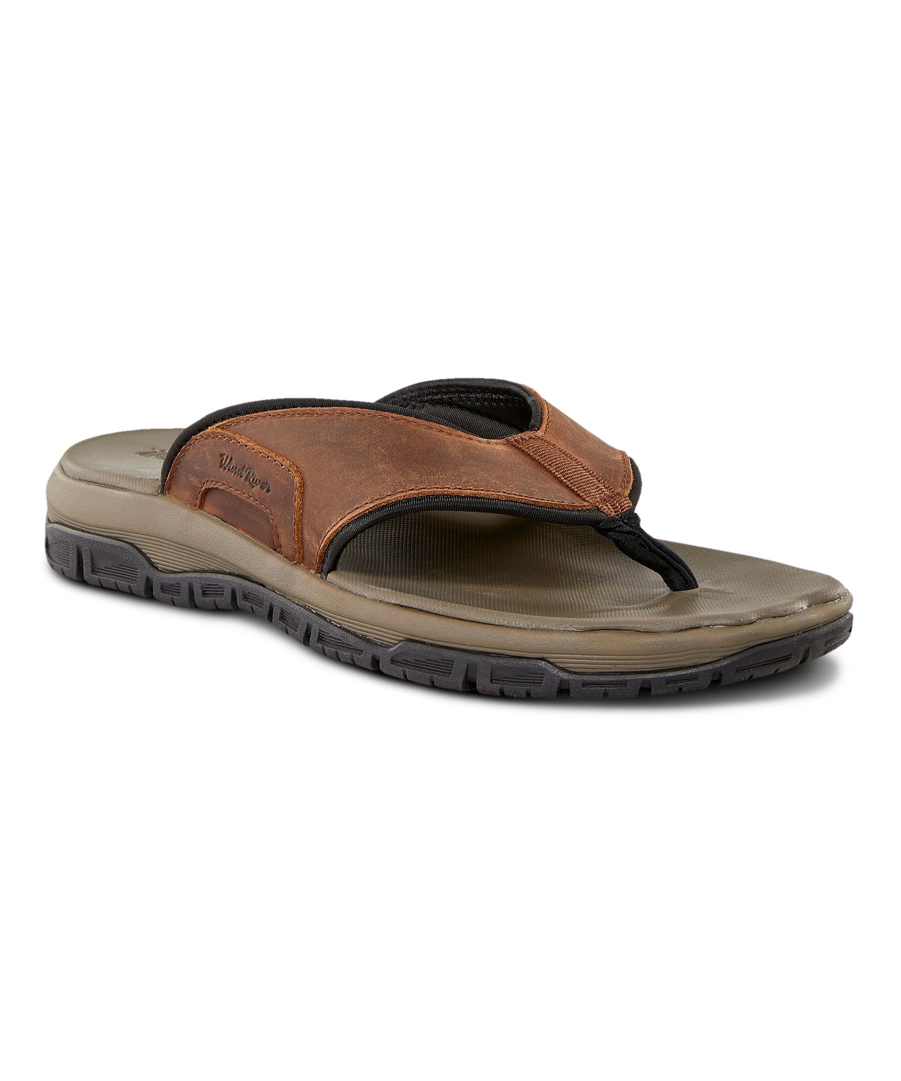 River island mens leather on sale sandals