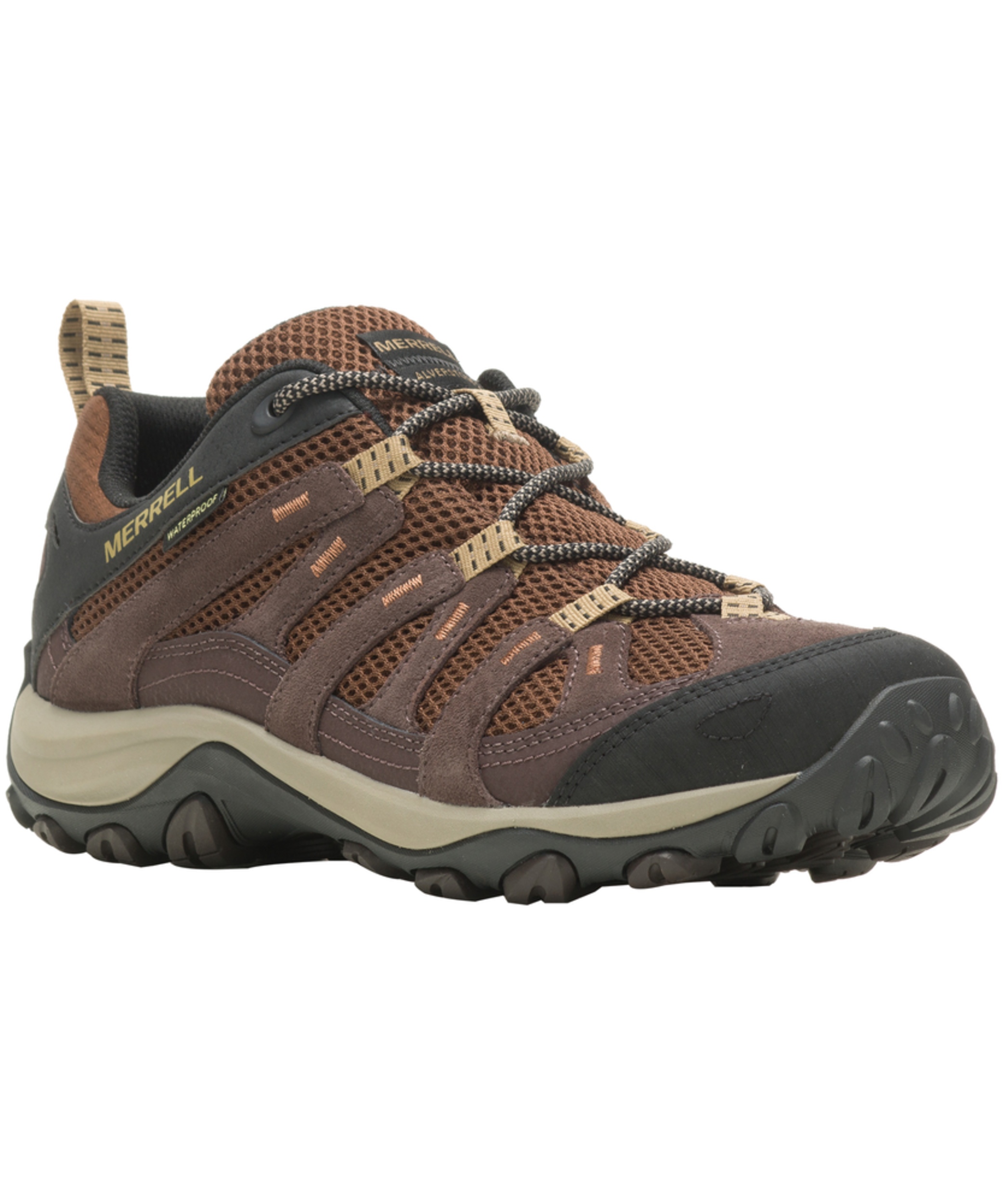 Merrell Men's Alverstone Waterproof Wide Hiking Boots - Earth/Espresso ...