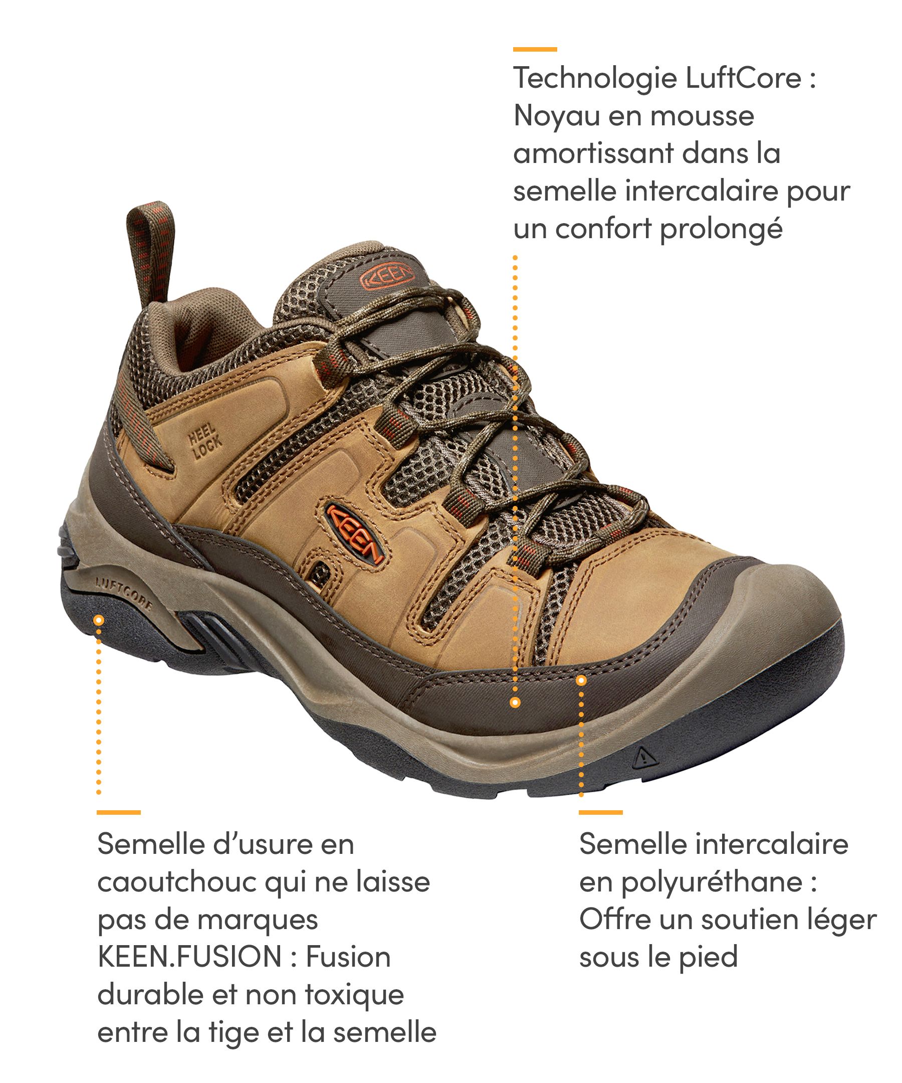 Chaussures de randonnée KEEN Canada Outdoor étanches à l'eau pour hommes, Circadia