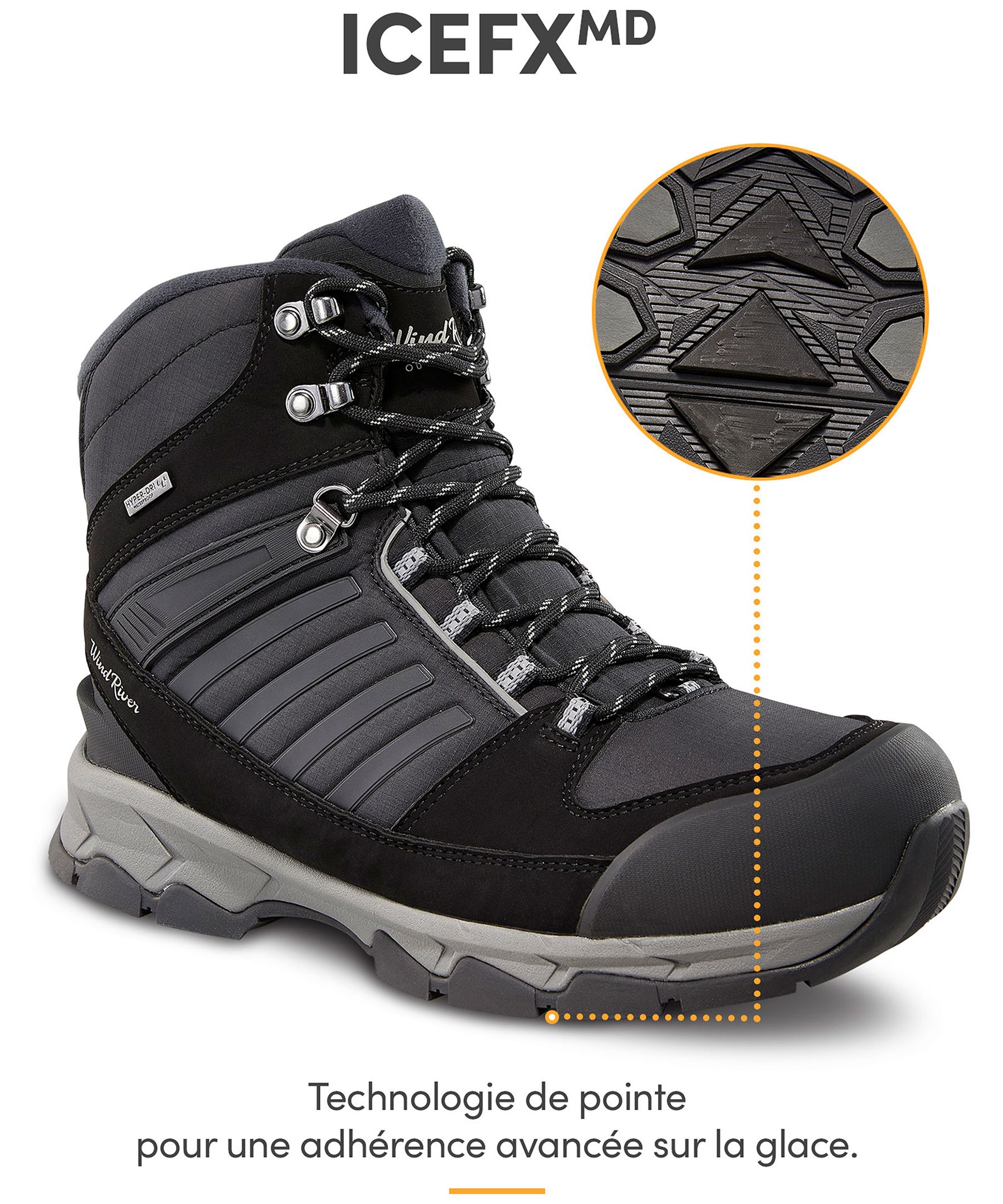 Bottes d'hiver imperméables avec ICEFXMD et T-MAX Heat pour hommes, Peak&nbsp;III, WindRiver
