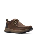 Clarks Men's Wellman Moc Waterproof Leather Shoes Front_Three_Fourths_Angled_Right