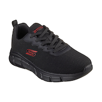 Chaussures de sport en tricot pour hommes, BOBS Sport Flex, Skechers Front_Three_Fourths_Angled_Right