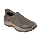 Skechers Men's Respected - Holmgren Hands Free Slip-ins Relaxed Fit® Canvas Shoes Front_Three_Fourths_Angled_Right