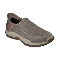 Skechers Men's Respected - Holmgren Hands Free Slip-ins Relaxed Fit® Canvas Shoes Front_Three_Fourths_Angled_Right