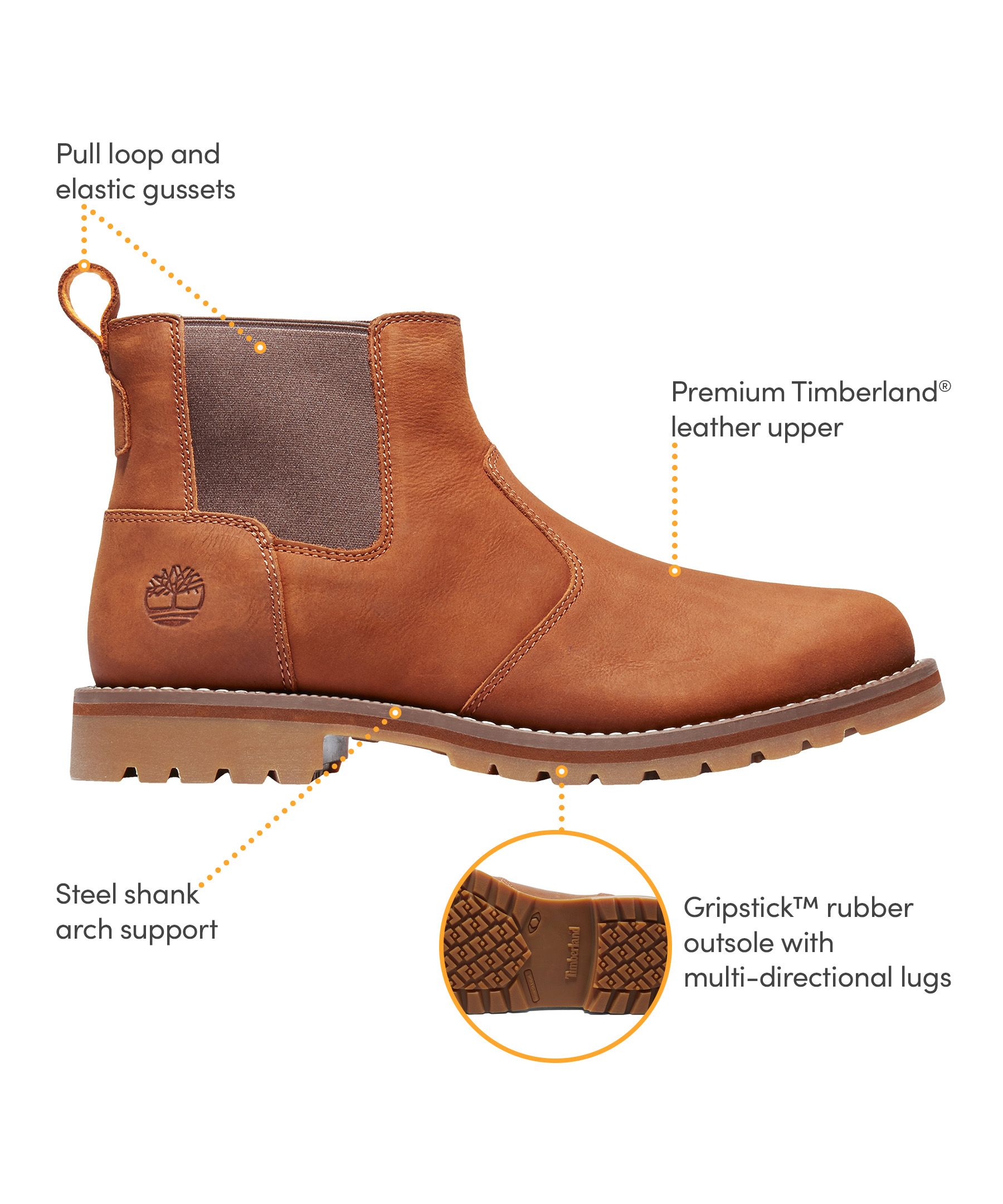 Timberland Men's Redwood Falls Chelsea Wide Boots