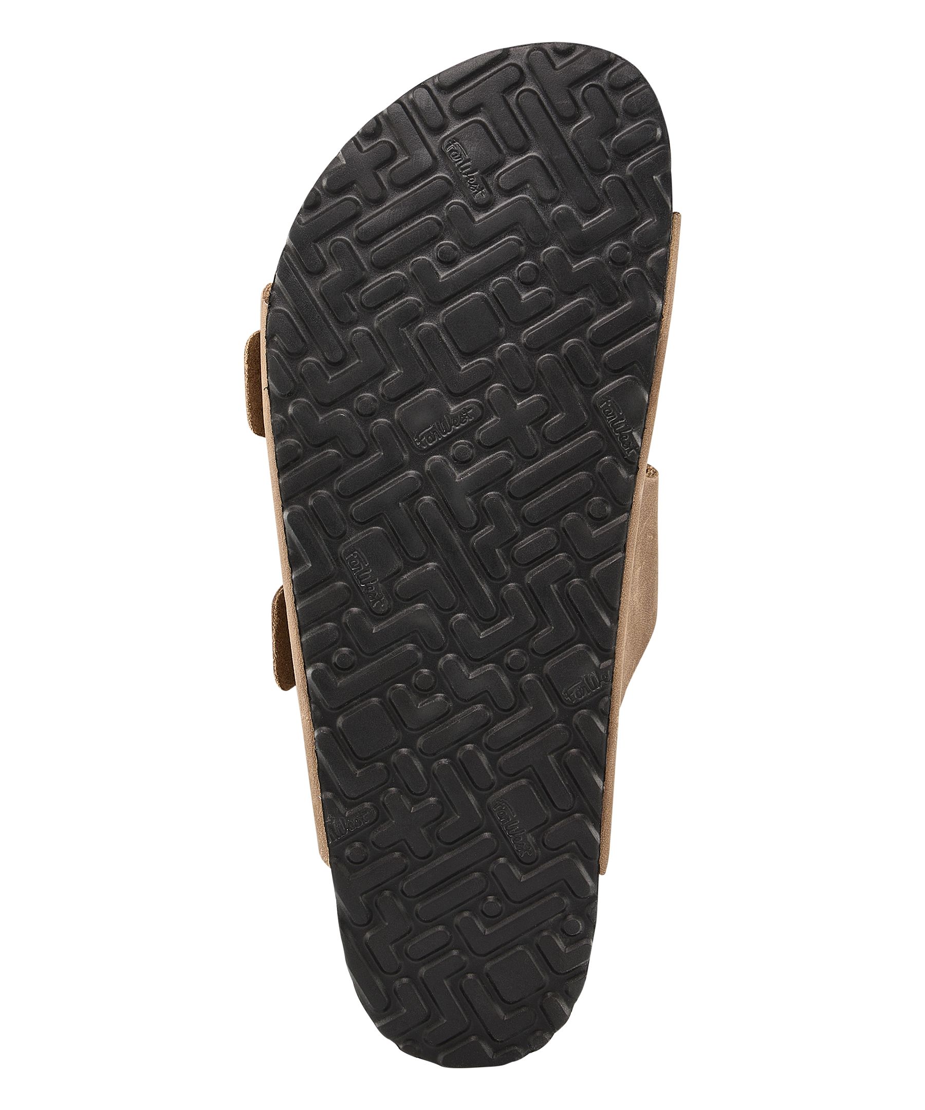 FarWest Men's Tofino Leather Slip On Sandals -Brown