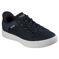 Skechers Men's Slip-ins Archfit Arcade Canvas Shoes Front_Three_Fourths_Angled_Right