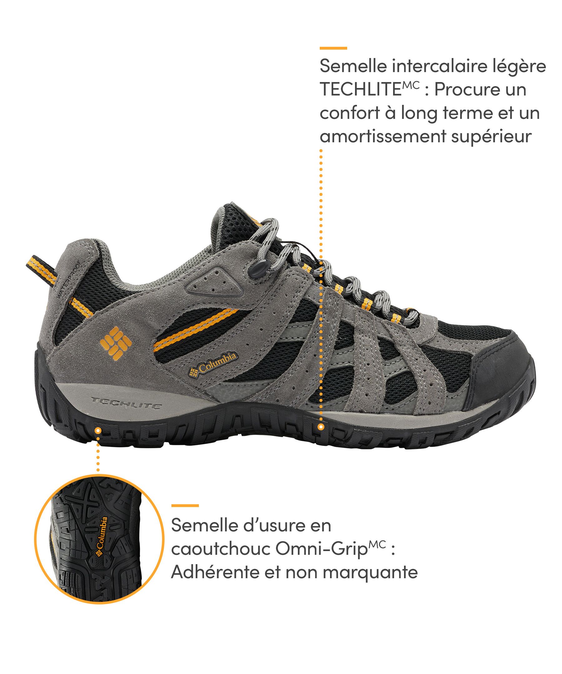 Chaussures de randonnée imperméables pour hommes, Redmond Wind, Columbia