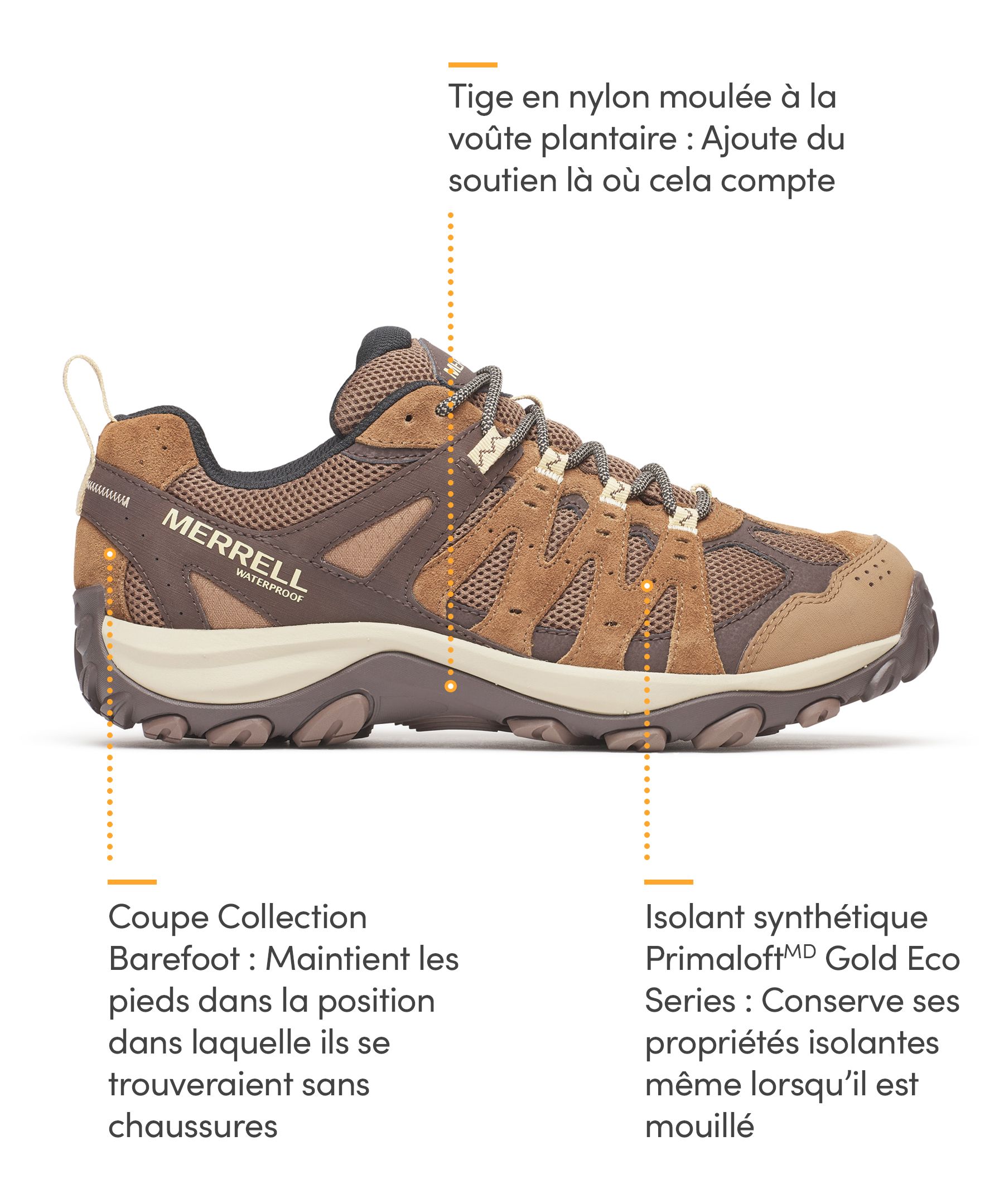 Bottes de randonnée étanches à l'eau pour hommes, Accentor&nbsp;3, Merrell - Large