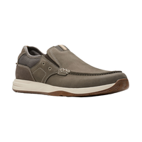 Clarks Men's Sailview Step Nubuck Slip On Shoes Front_Three_Fourths_Angled_Right