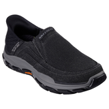 Skechers Men's Respected Canvas Slip-ins Shoes - Wide Front_Three_Fourths_Angled_Right