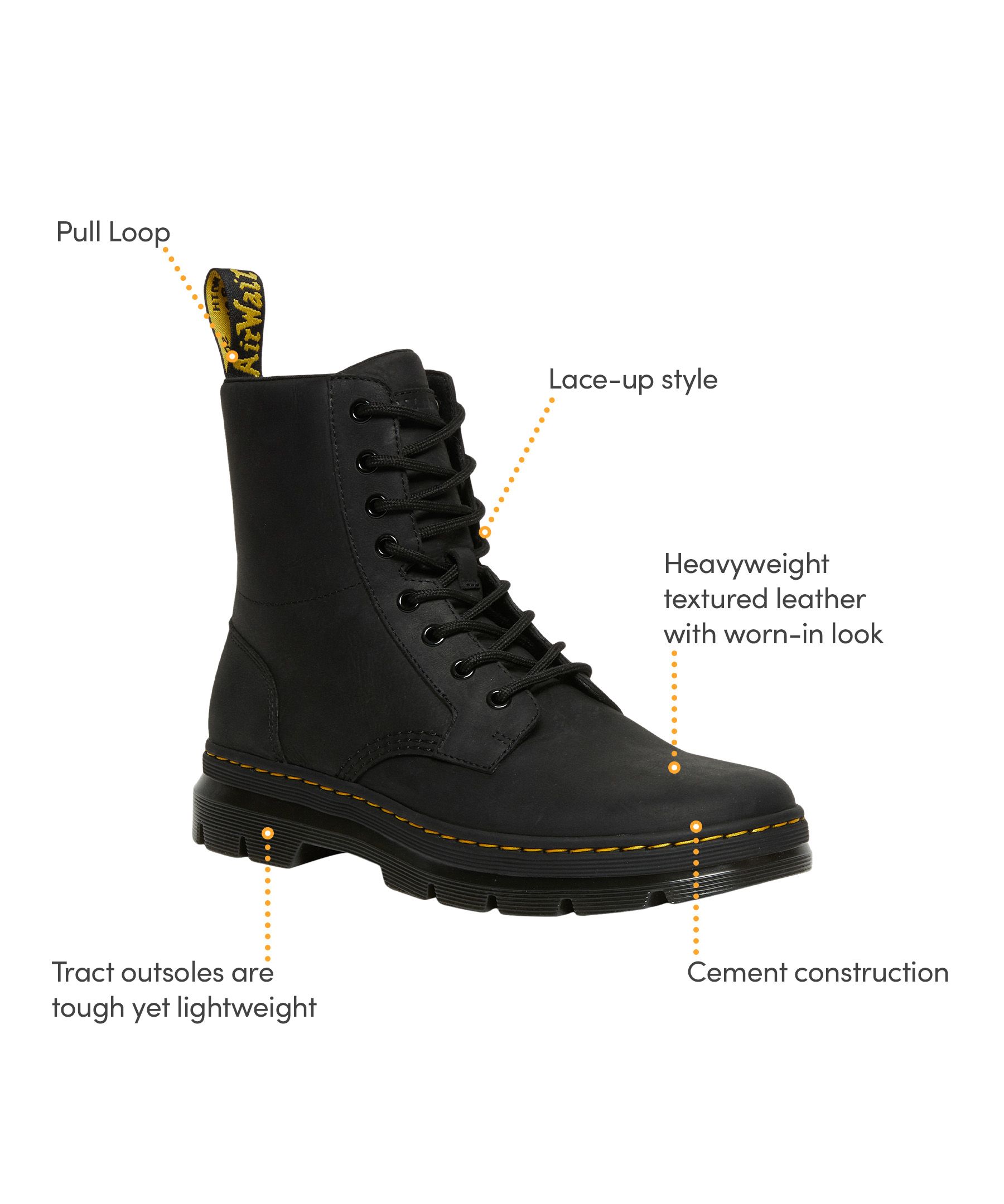 Dr. Martens Men's Combs Leather Boots
