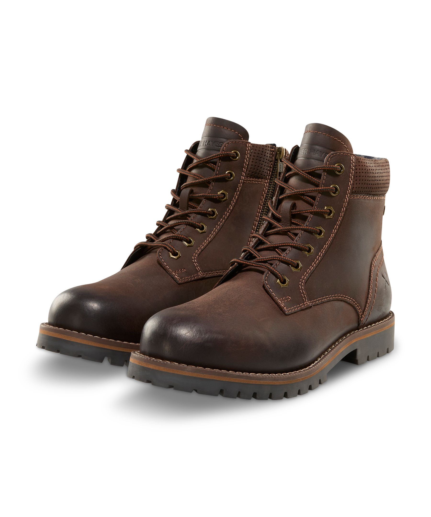 Denver Hayes Men's Denbigh Leather Lace Up Boots - Wide
