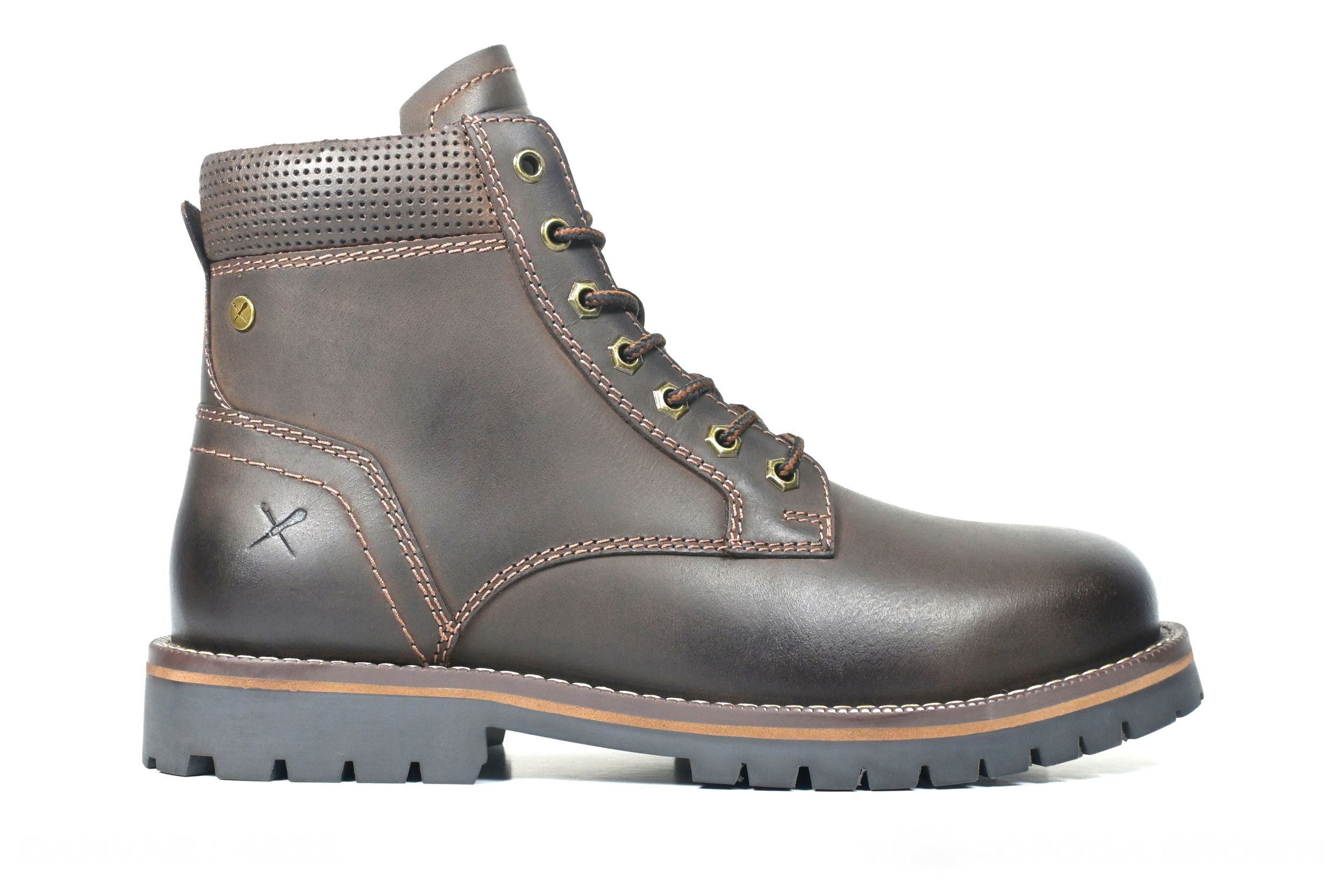 Denver Hayes Men's Denbigh Leather Lace Up Boots - Wide