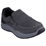 Chaussures à enfiler en toile, à pointe mocassin et de coupe Relaxed Fit pour hommes, Cohagen - Vierra, Skechers Front_Three_Fourths_Angled_Right