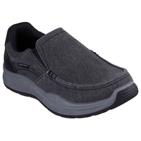 Skechers Men's Relaxed Fit® Cohagen Vierra Moc Toe Canvas Slip On Shoes Front_Three_Fourths_Angled_Right