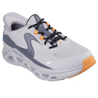 Skechers Men's Slip-Ins Glide Step Altus Mesh Lace Shoes - Wide Front_Three_Fourths_Angled_Right