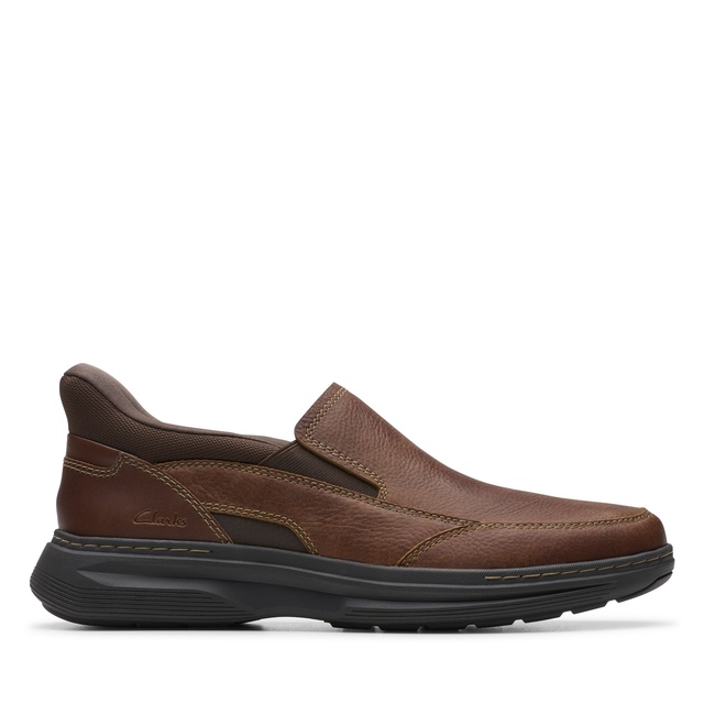 Chaussure à enfiler en cuir pour hommes, Craftwell Step, Clarks - pointure large