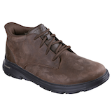 Bottes à enfiler Skechers Arch Fit Garza en cuir pour hommes Front_Three_Fourths_Angled_Right