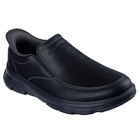 Skechers Men's Arch Fit Garza Umar Slip-ins Leather Shoes Front_Three_Fourths_Angled_Right