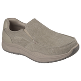 Skechers Men's Relaxed Fit Cohagen Vierra Slip-on Canvas Shoe Front_Three_Fourths_Angled_Right