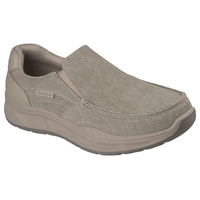 Skechers Men's Relaxed Fit Cohagen Vierra Slip-on Canvas Shoe Front_Three_Fourths_Angled_Right