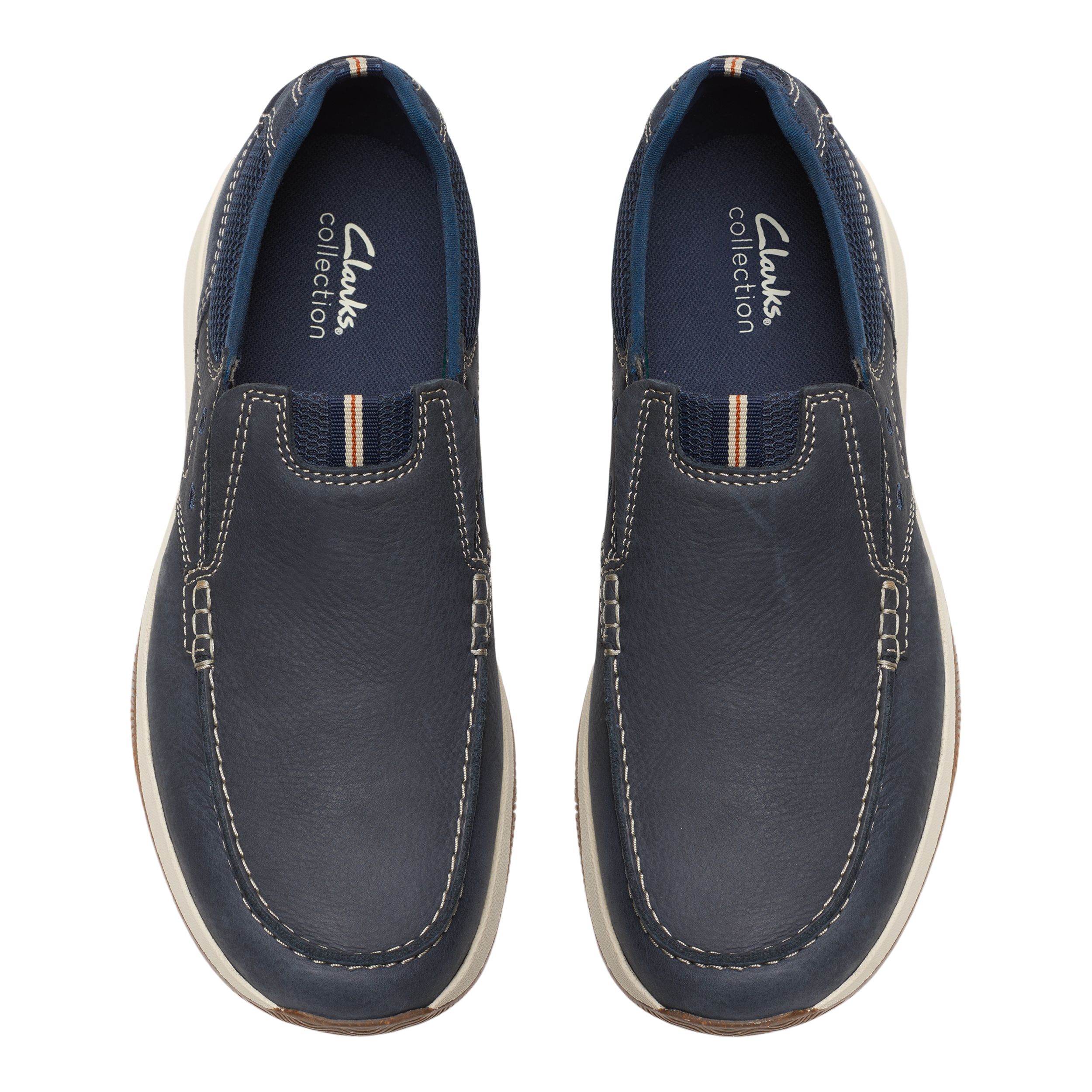 Chaussures à enfiler en cuir nubuck pour hommes, Sailview Step, Clarks - Large