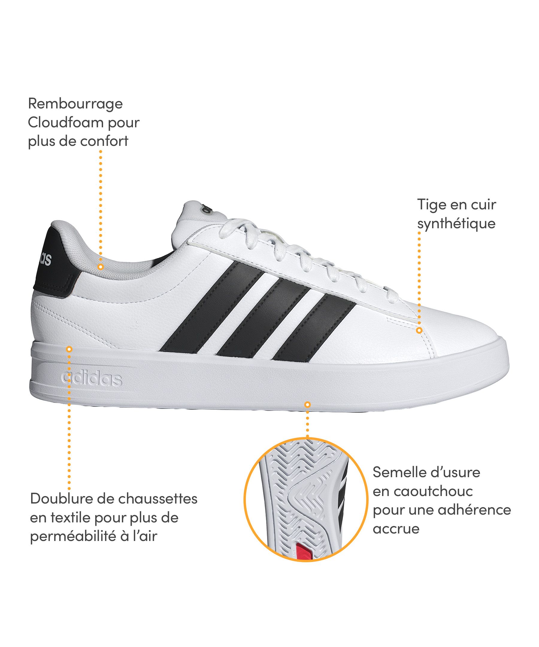 Chaussures de sport pour hommes, Grand Court 3.0, adidas