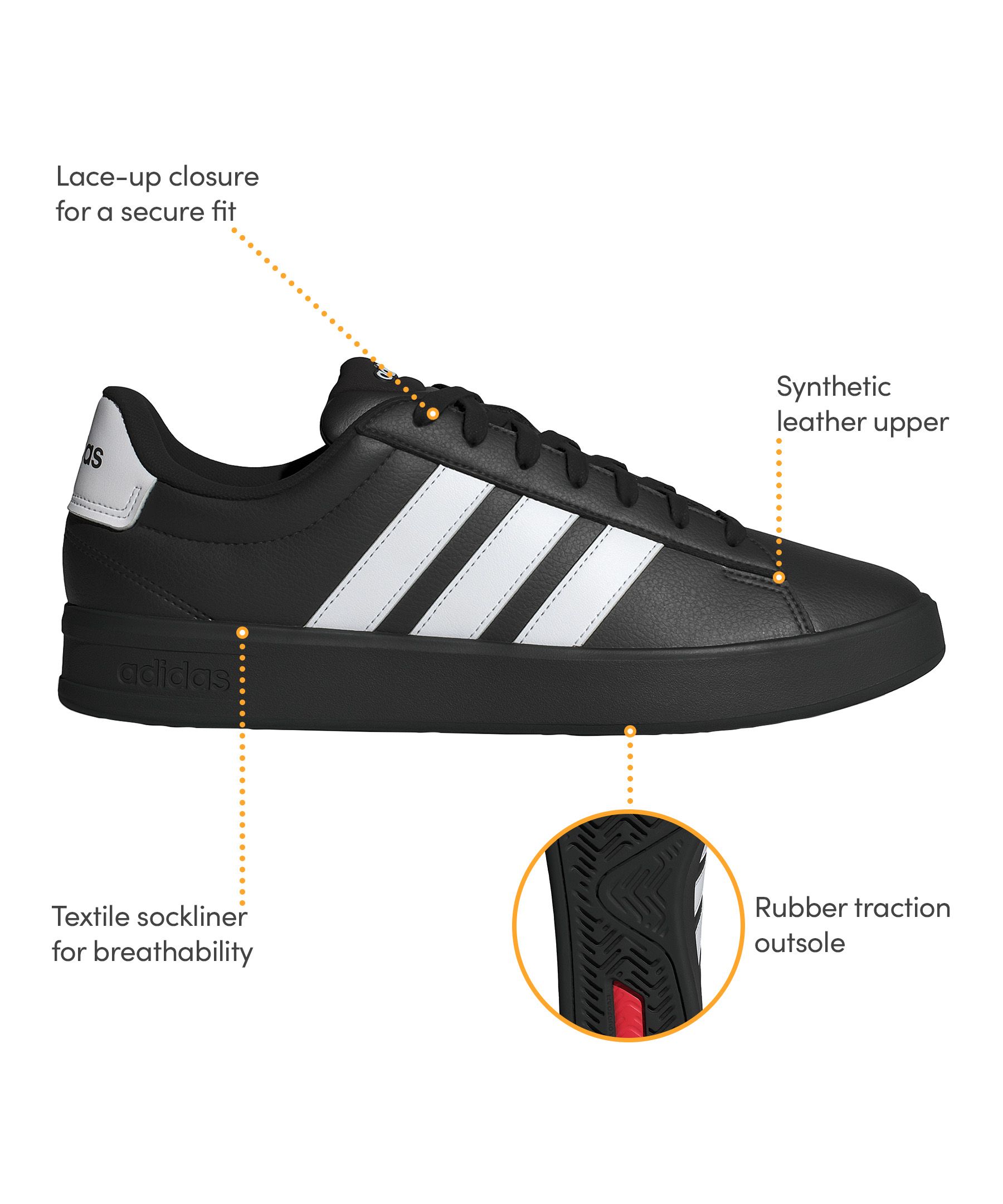adidas Men's Grand Court 3.0 Sneakers