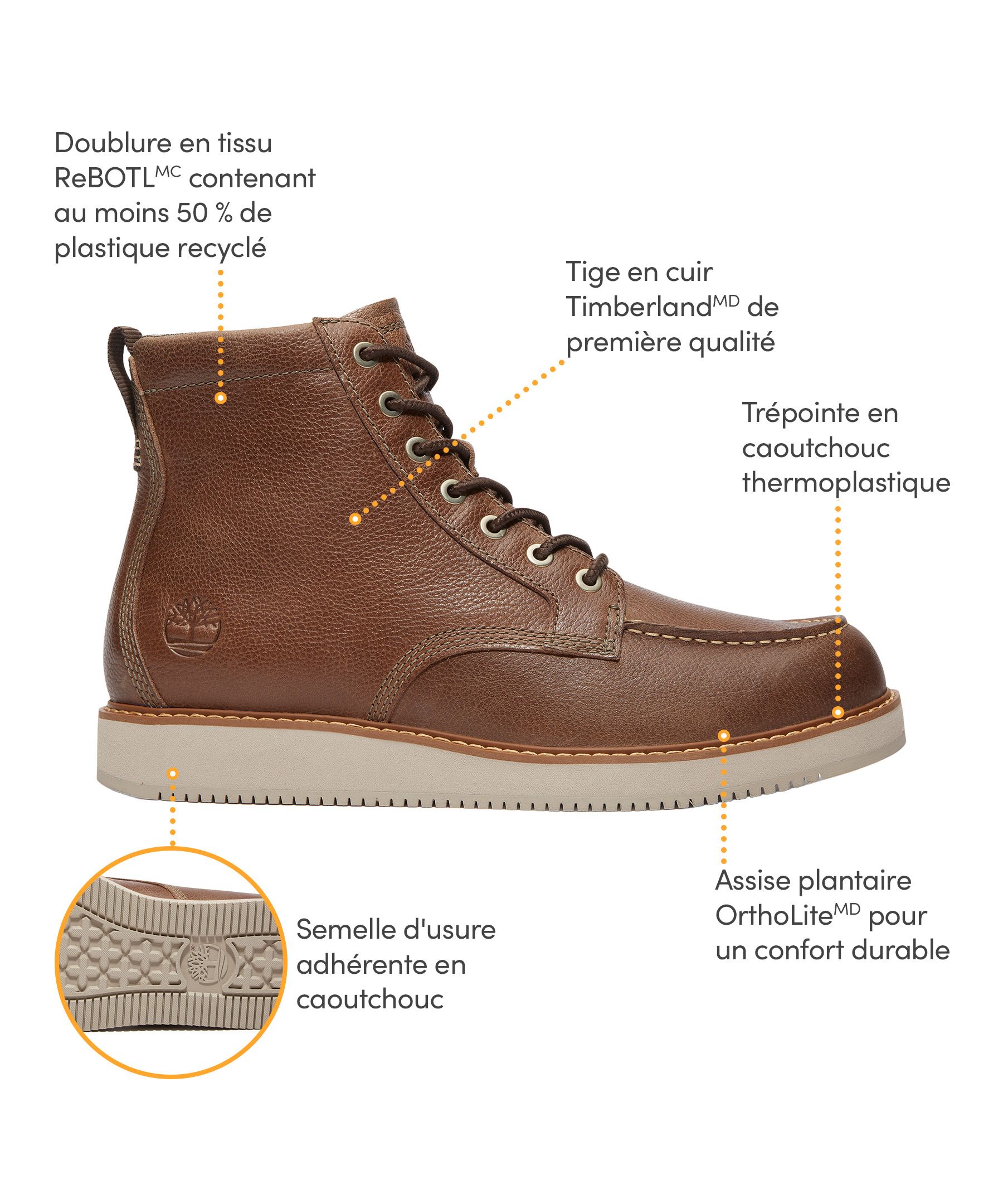Bottes à lacets pour hommes, Redwood Edge, Timberland