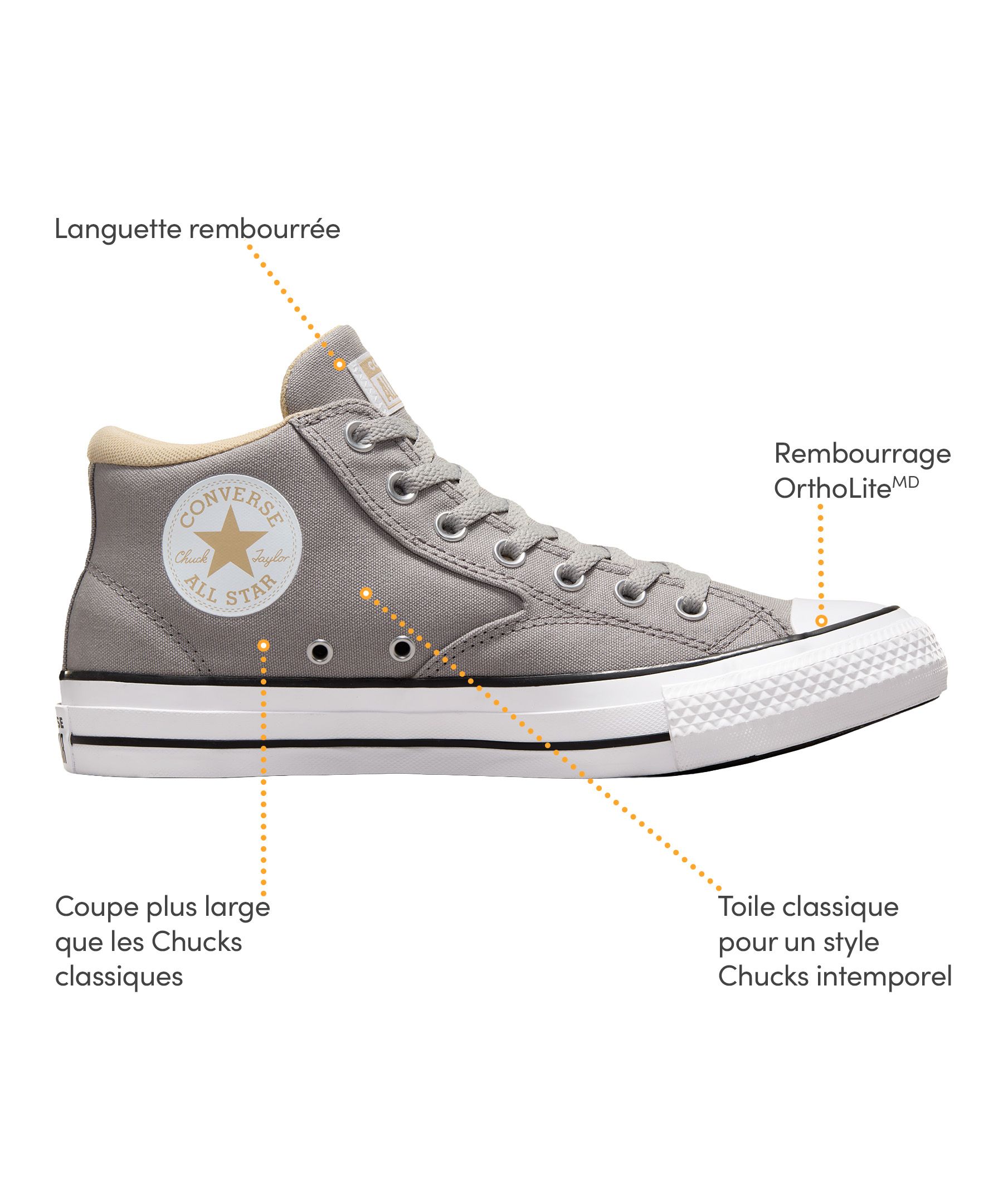 Chaussures de sport mi-montantes pour hommes, Malden Street, Converse