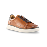 Denver Hayes Men's Rhodes Leather Court Shoes Front_Three_Fourths_Angled_Right