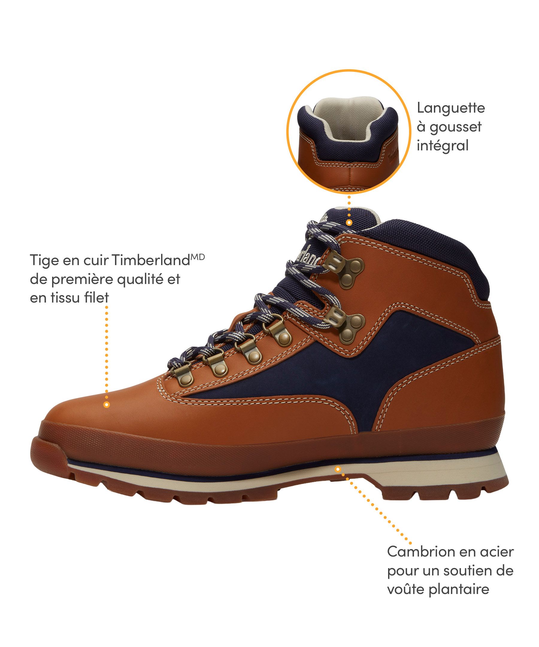 Bottes de travail imperméables pour hommes, Euro Hiker, Timberland