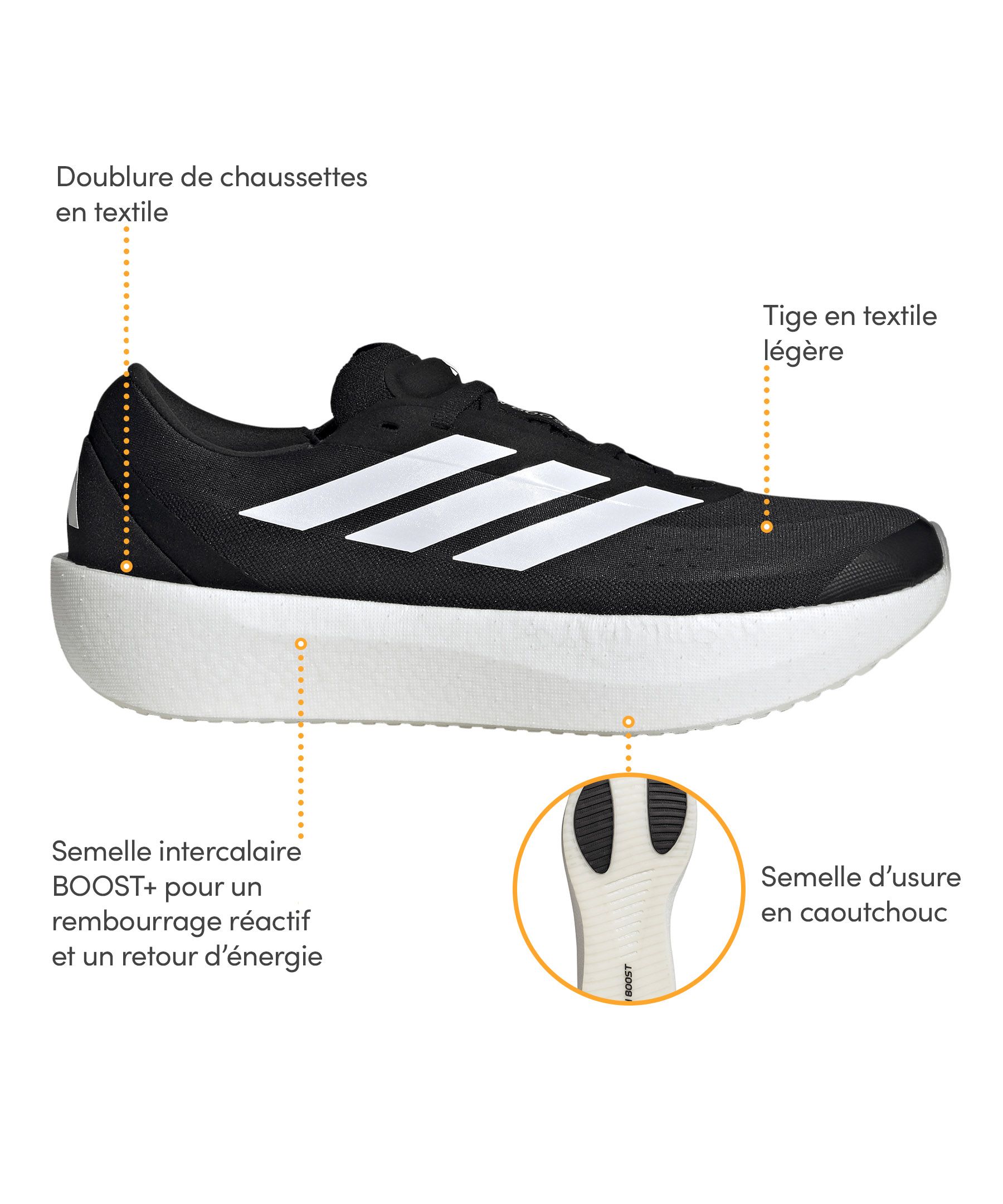 Chaussures de course pour hommes, Zenboost, adidas