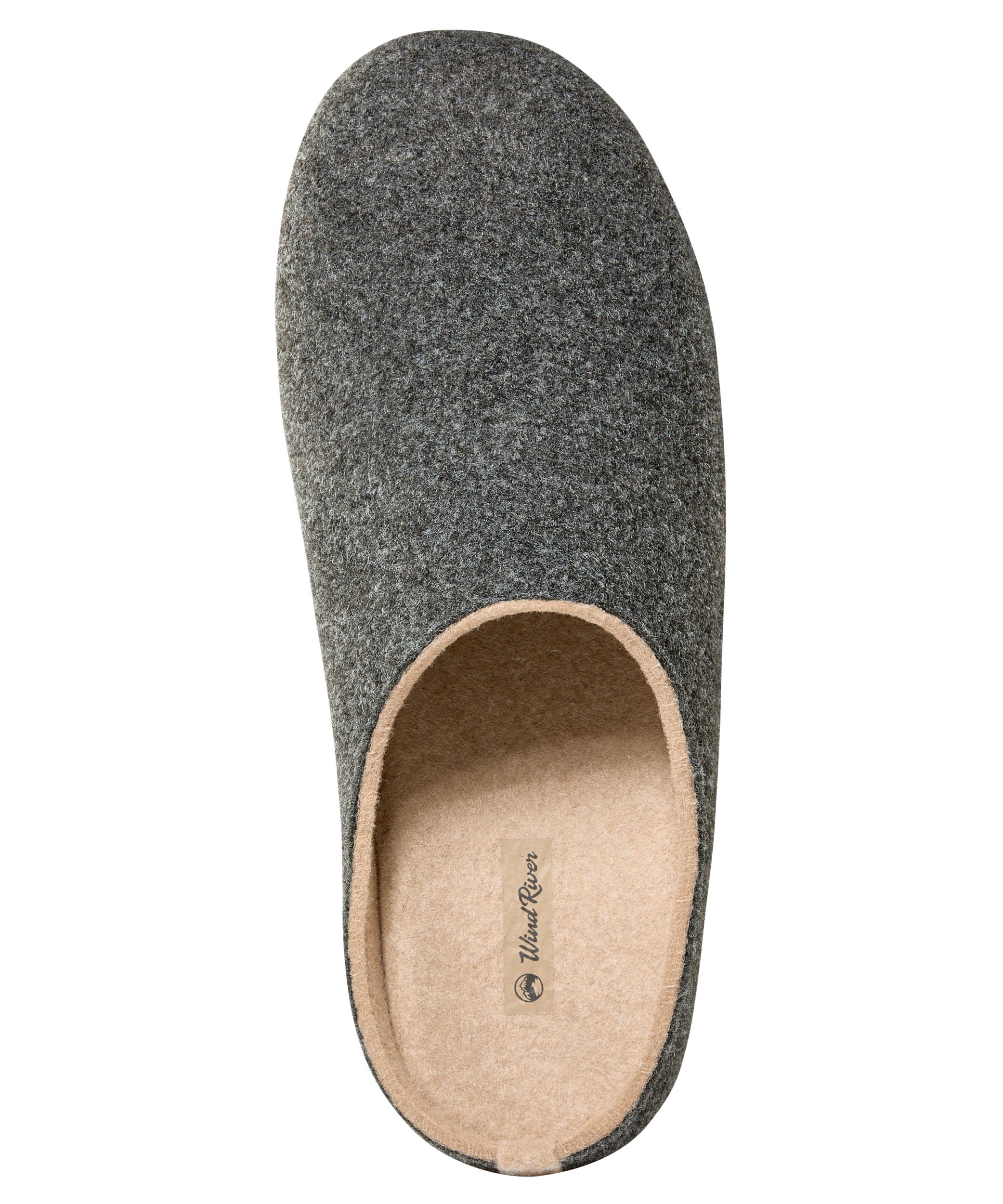 WindRiver Men's Felt Slippers With Removable Footbed